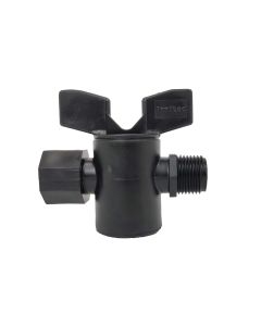 PE Vlinderkraan ½" binnendraad  x ½" buitendraad