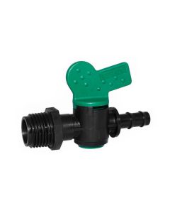 PE Vlinderkraan Tule 9mm x ½ " buitendraad