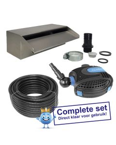 AquaKing RVS Waterval 30 cm | complete set met pomp