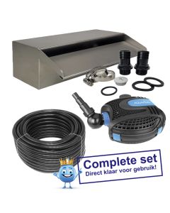 AquaKing RVS Waterval 100 cm | complete set met pomp
