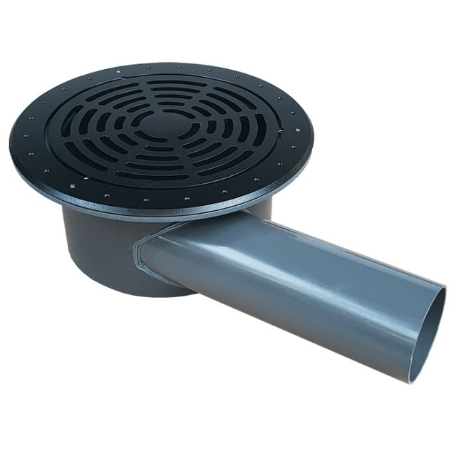 AquaKing Bodemdrain PRO 400 | 160 - Zwart Ø400mm - Rooster