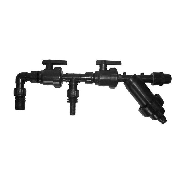 Verdeelset watervat lager dan tuin standaard met tussenklep