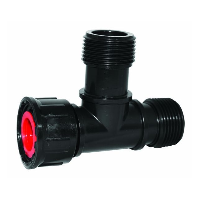 PP Manifold T stuk 1" 2x buitendraad x 1x binnendraad