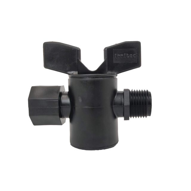 PE Vlinderkraan ½" binnendraad  x ½" buitendraad