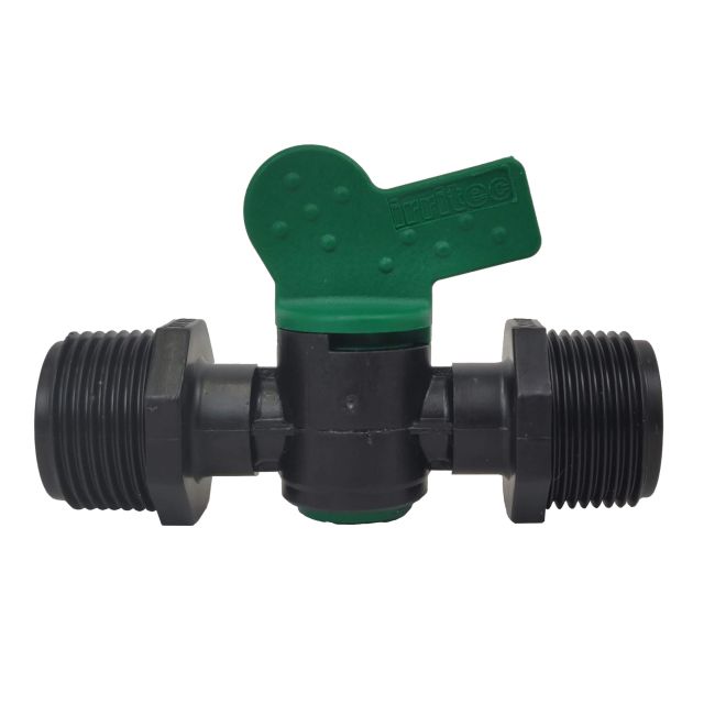 PE Vlinderkraan ¾ buitendraad x ¾ buitendraad