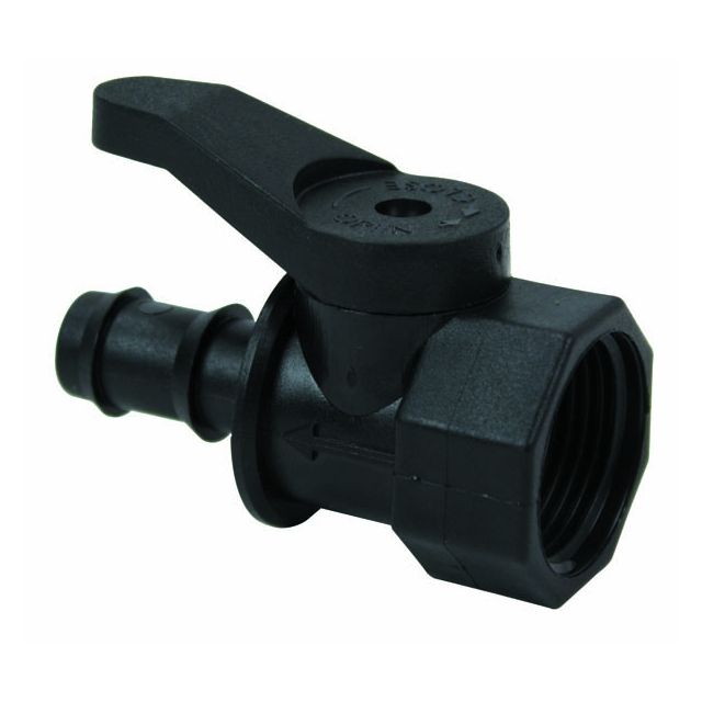 PE Vlinderkraan ¾" binnendraad x 16 Tule Aftapkraan