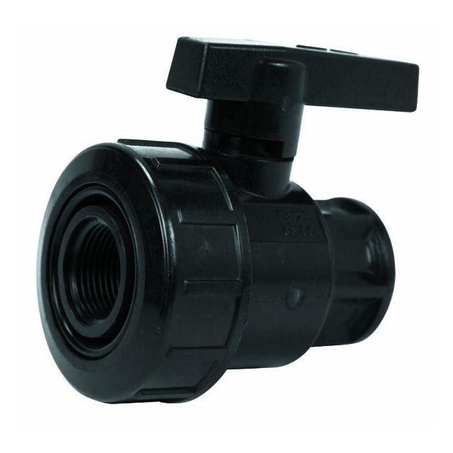 PE Kogelkraan 1" 2 x binnendraad