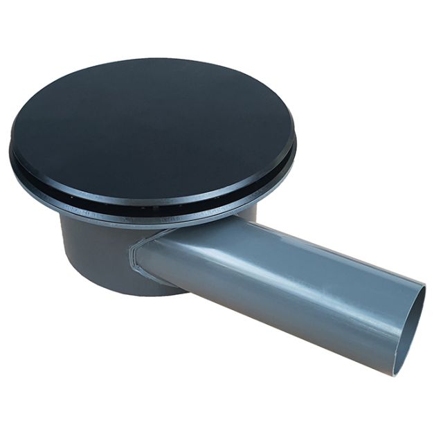 AquaKing Bodemdrain PRO 400 | 160 - Zwart Ø400mm - Deksel